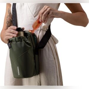 Corkcicle Olive‎ Green Crossbody Unisex Sling Bag